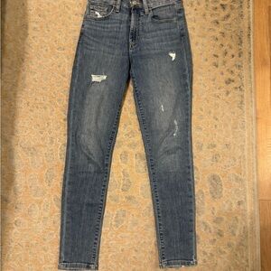 Joe's Jeans Dark Blue Distressed Skinny Jeans